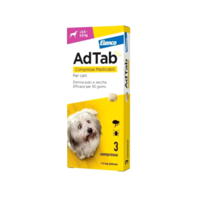 ADTAB*3CPR 112MG CANI2,5-5,5KG ADTAB*3CPR 112MG CANI2,5-5,5KG