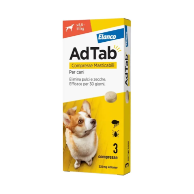 ADTAB*3CPR 225MG CANI 5,5-11KG ADTAB*3CPR 225MG CANI 5,5-11KG