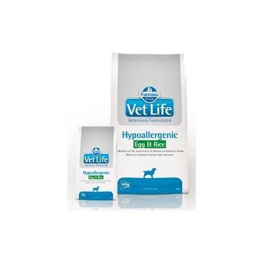 VET LIFE  NATURAL DIET DOG  HYPOALLERGENIC EGG & RISE kg.12