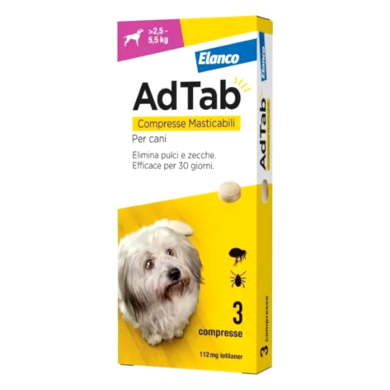ADTAB*3CPR 112MG CANI2,5-5,5KG ADTAB*3CPR 112MG CANI2,5-5,5KG