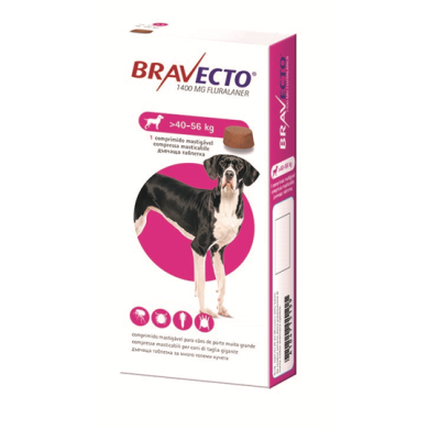 BRAVECTO*1CPR 40-56KG 1400MG