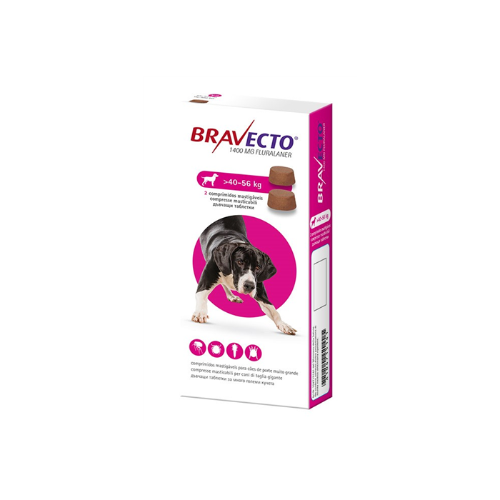 BRAVECTO*2CPR 40-56KG 1400MG