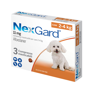 NEXGARD*3CPR 2-4KG 11MG