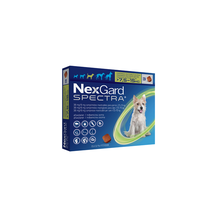 NEXGARD SPECTRA*7,5-15KG 3CPR